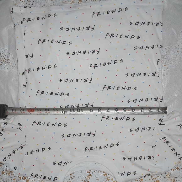 Friends Logo Cropped White T-shirt Sz Small - Picture 8 of 10